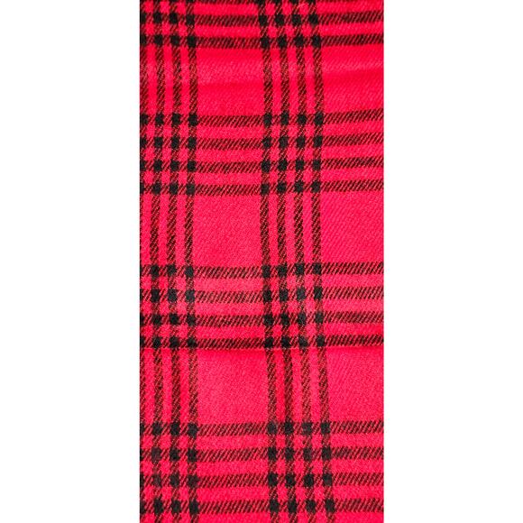 BURBERRYs of London 100% Lambswool RED Scarf Shawl Nova Check Vintage - Picture 8 of 8